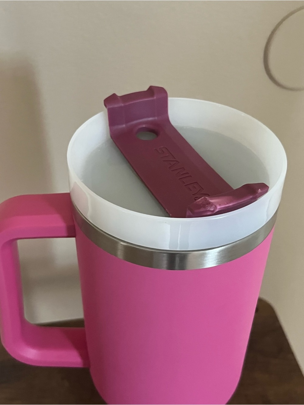 Stanley Hot Pink Insulated Mug with Handle and Flip Lid - Picture 2 of 5